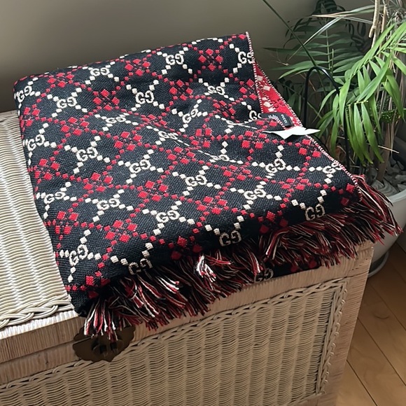 🦁 Gucci GG Jacquard ♦️♦️Throw Blanket - Picture 7 of 10